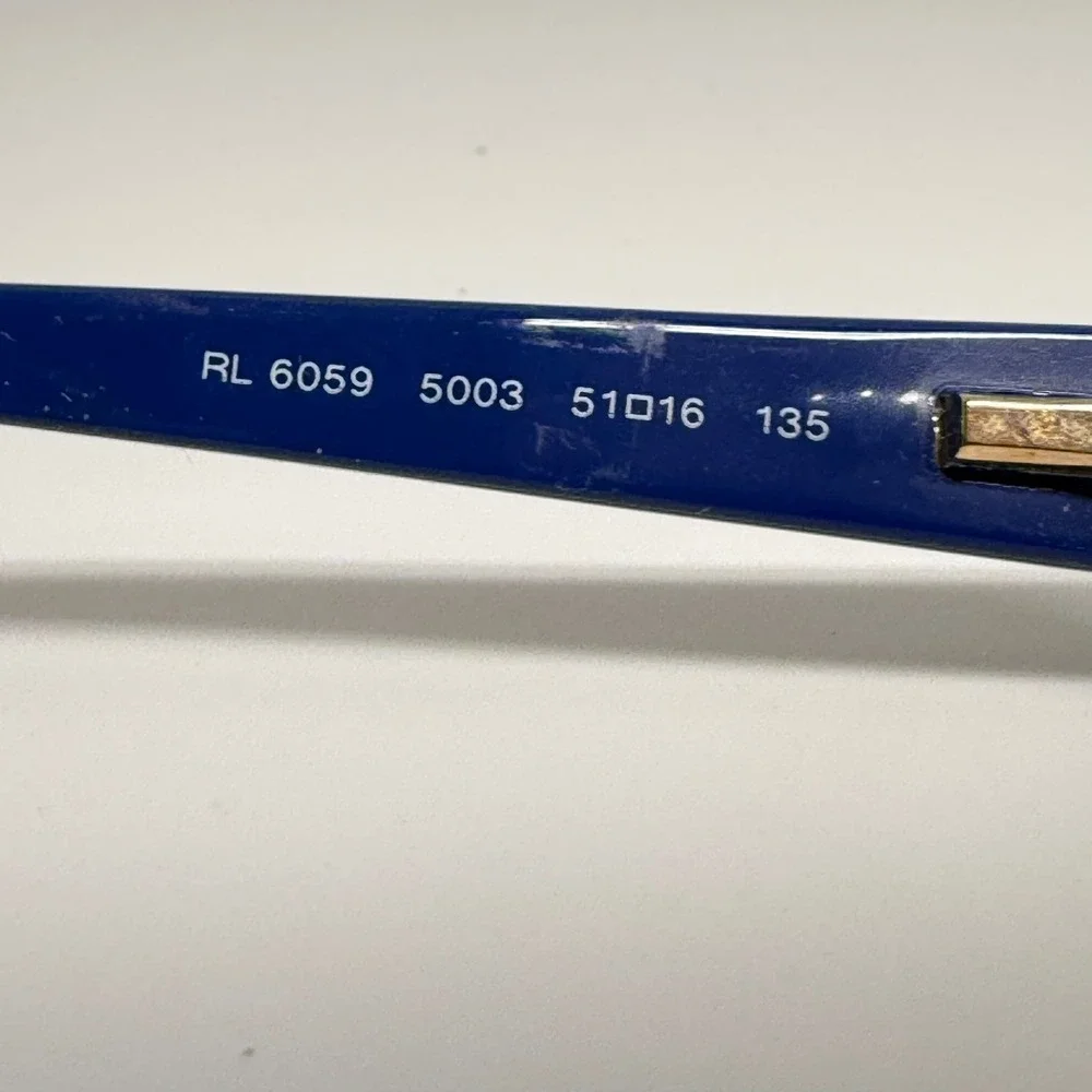 Ralph Lauren RL 6059 5003 Tortoise Blue Eyeglass Frames 51-16-135 Mens Womens